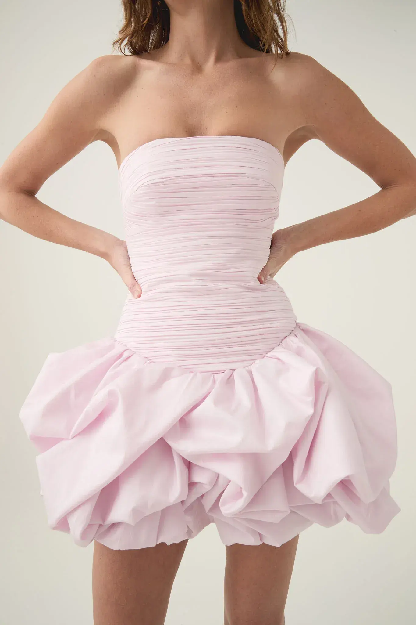 Aje Violette Bubble Hem Mini Dress Pastel Pink Size AU 12 - Image 4