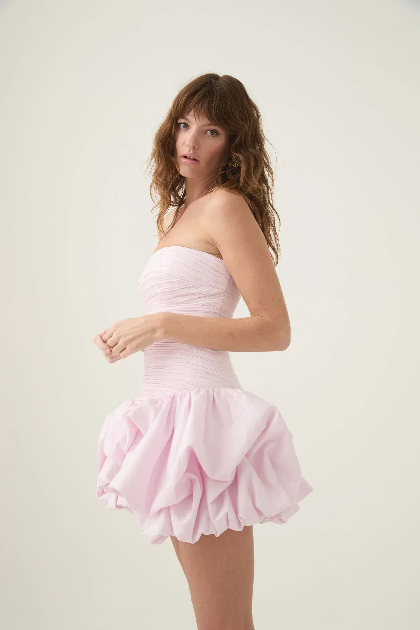 Aje Violette Bubble Hem Mini Dress Pastel Pink Size AU 12 - Image 7