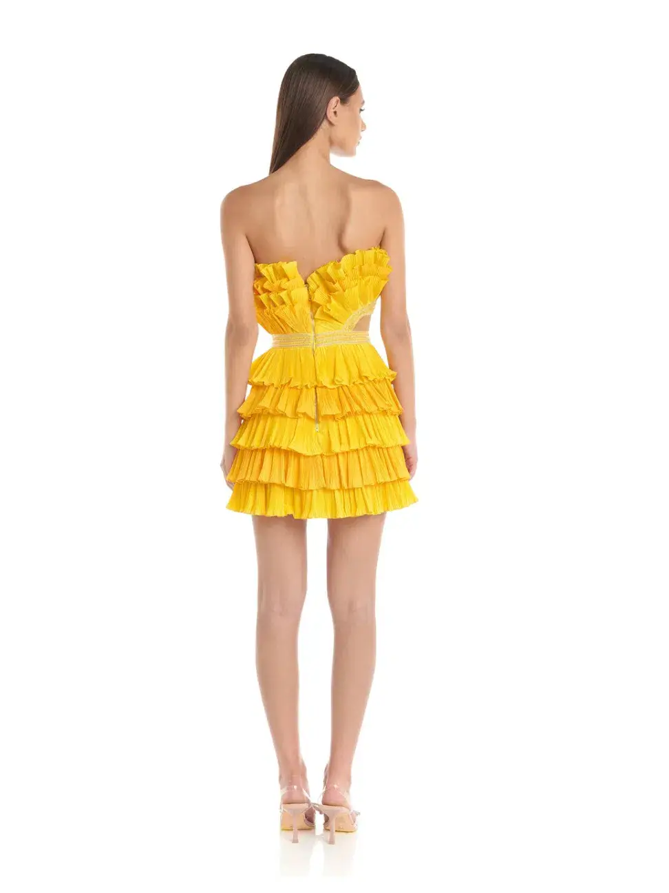 Eliya the Label Josephine Mini Dress in Yellow Size M / AU 10 - Image 3