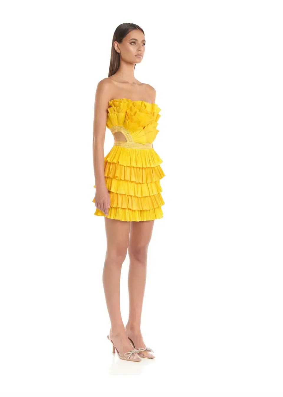 Eliya the Label Josephine Mini Dress in Yellow Size M / AU 10 - Image 4
