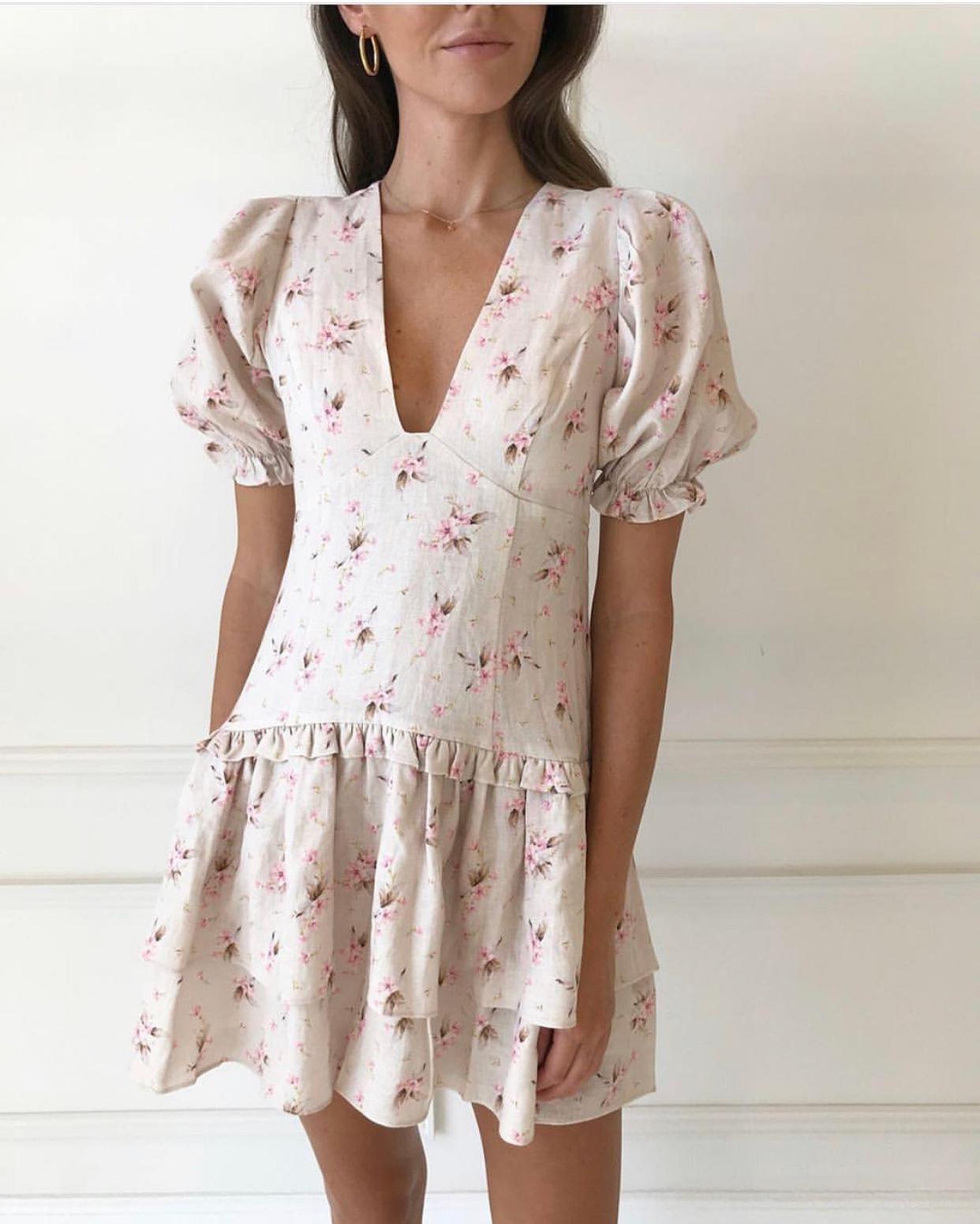 Hensley and Gretel Scarlett Dress Madonna Blush Print 6 - Image 2