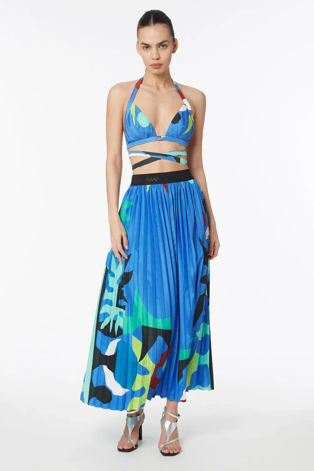 Manning Cartell Curtain of the Moon Bralette (Size XS) and Midi Skirt (Size S) Set in Multi  - Image 2
