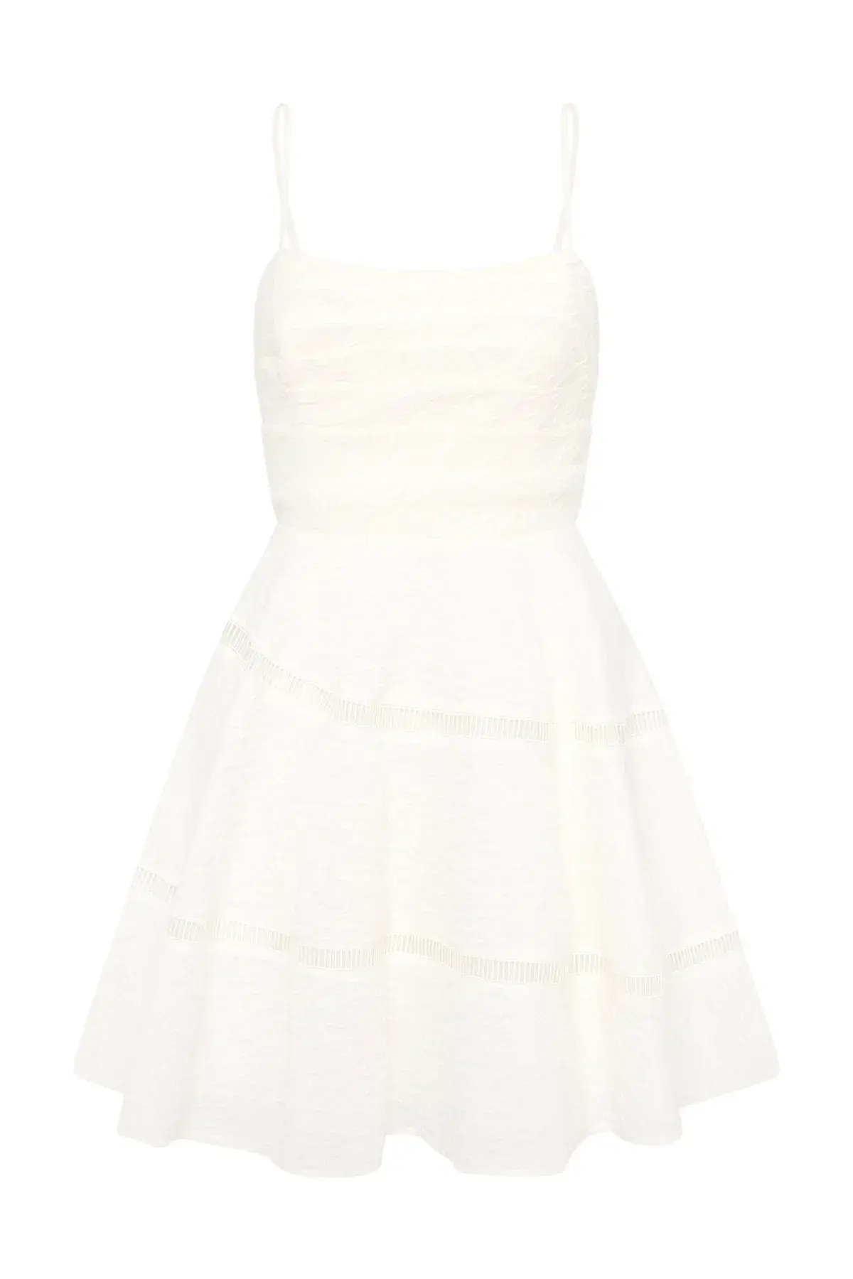 Aje Cinque Jacquard Mini Dress Ivory Size 10 - Image 5