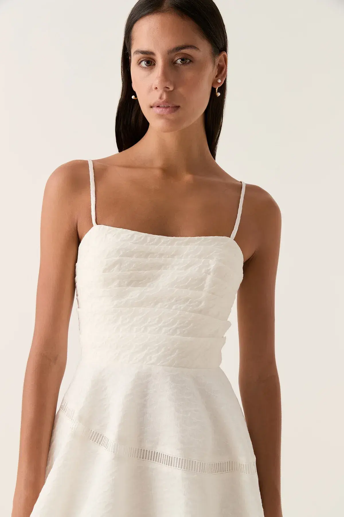 Aje Cinque Jacquard Mini Dress Ivory Size 10 - Image 2