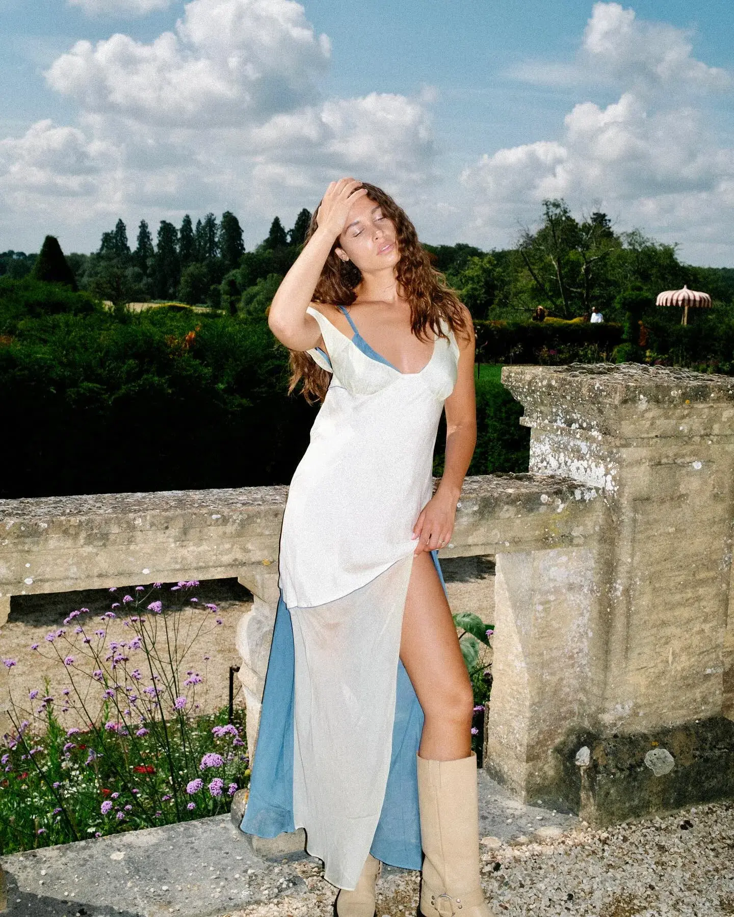 Sir the LabelThames Slip Midi  Dress Ecru  Multi Size 12  - Image 1