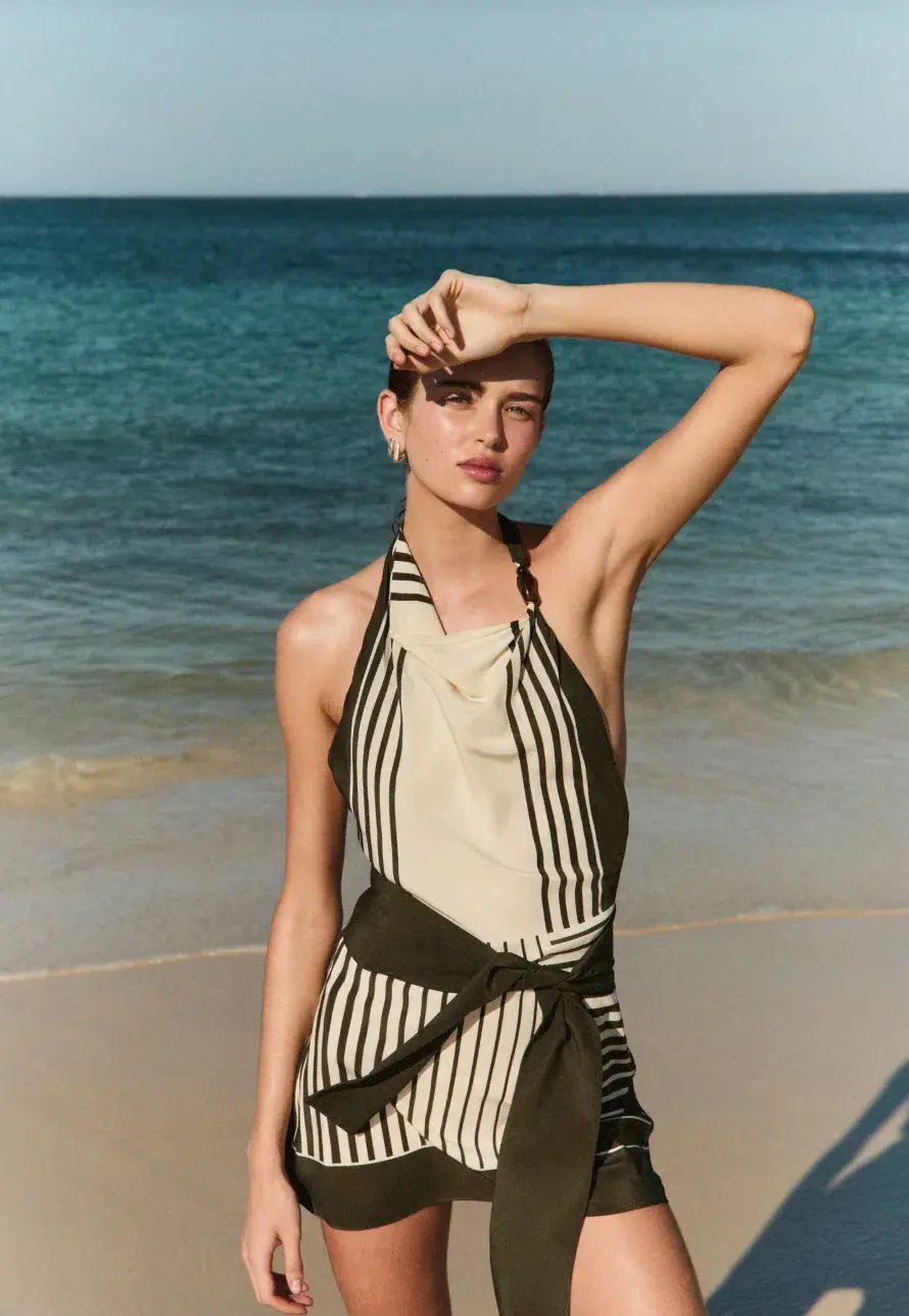Sir the label Leilana Mini Dress in Garden Stripe Size 8  - Image 3