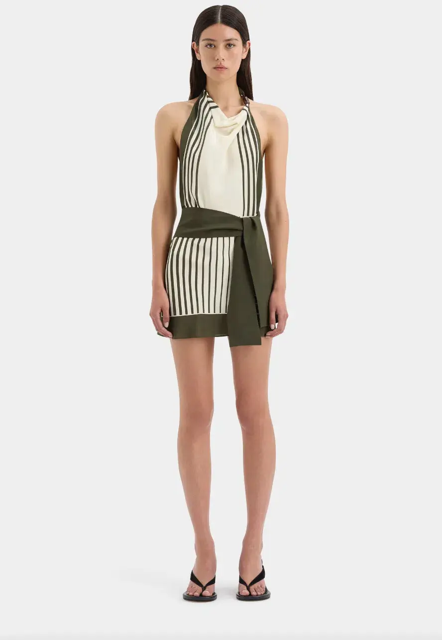 Sir the label Leilana Mini Dress in Garden Stripe Size 8  for rent on The Volte - main image