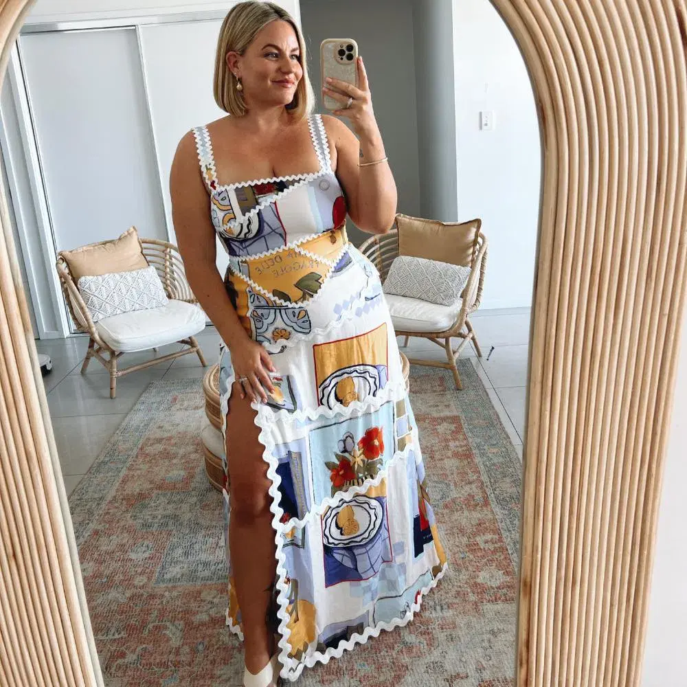 Zaco Capricci Dress Multi Size M/Au 10  - Image 2