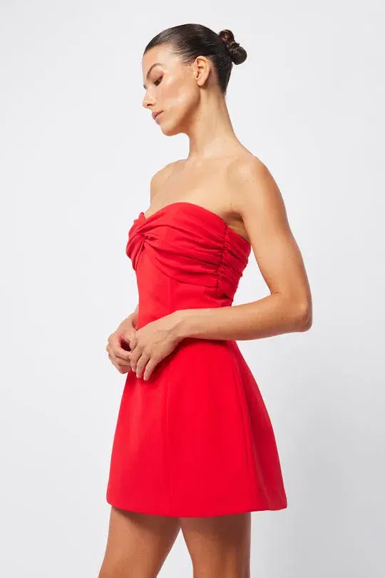 Mossman Bitter Mini Dress Red Size 12 for rent on The Volte - main image