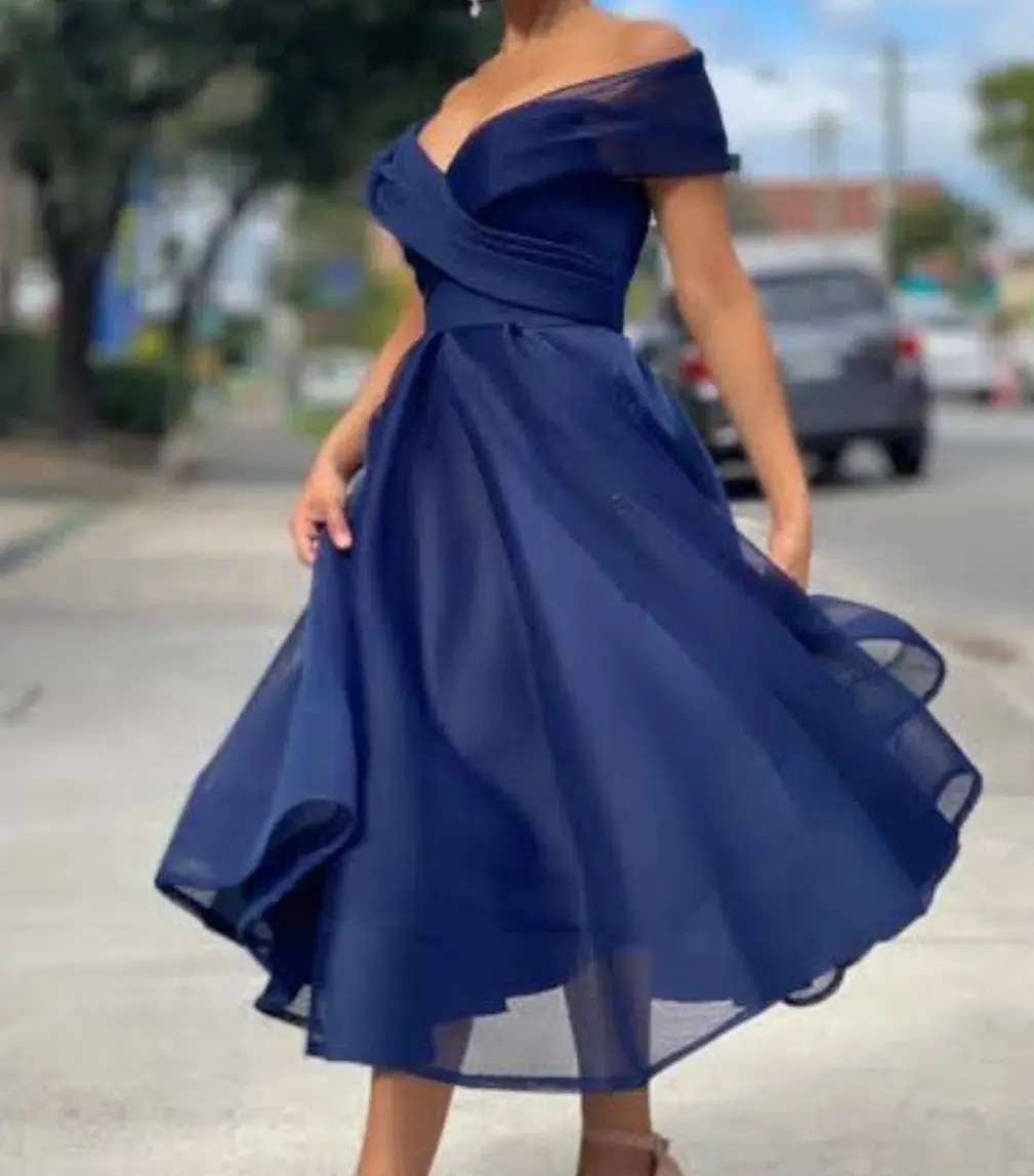 JADORE Gabriela Midi Dress Navy Size 16 - Image 2