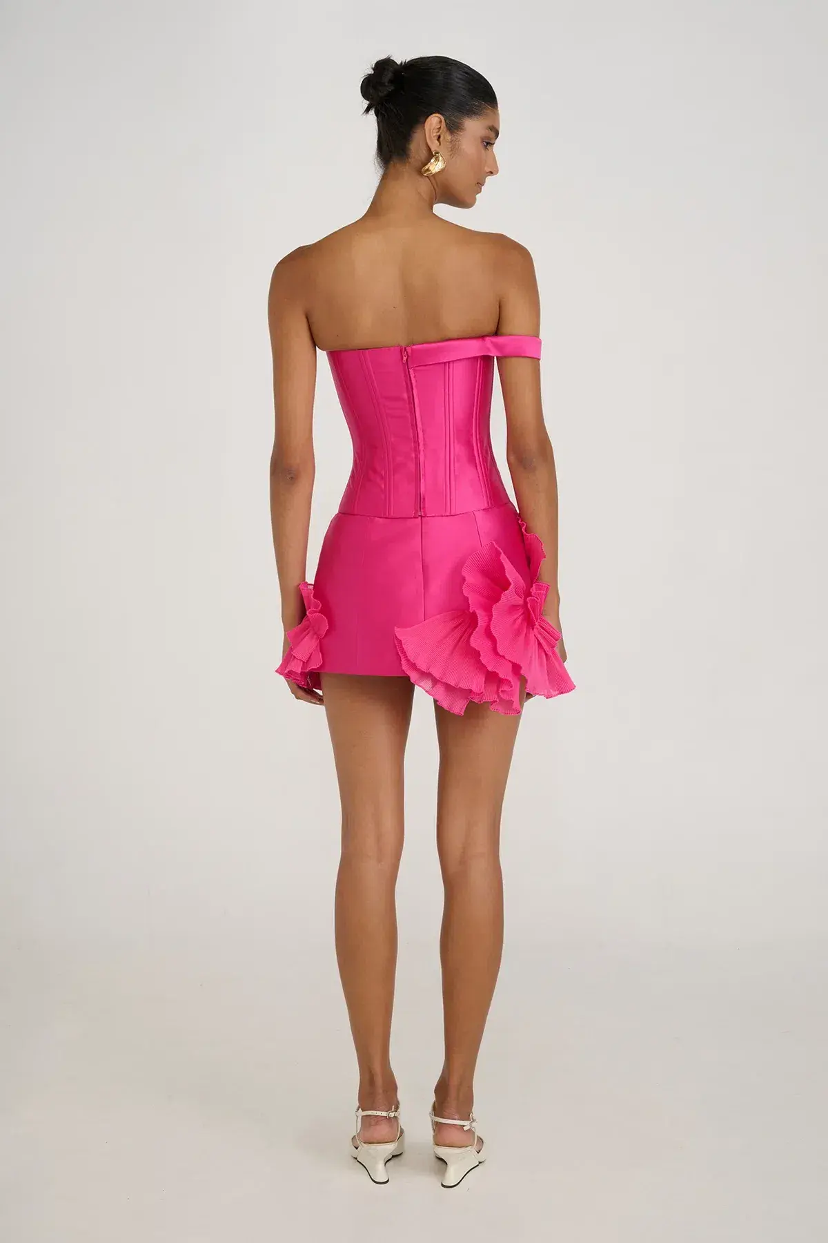 Eliya The Label Jenaya Top  and Kerrie Skirt Set Magenta Size M/Au 10 - Image 2