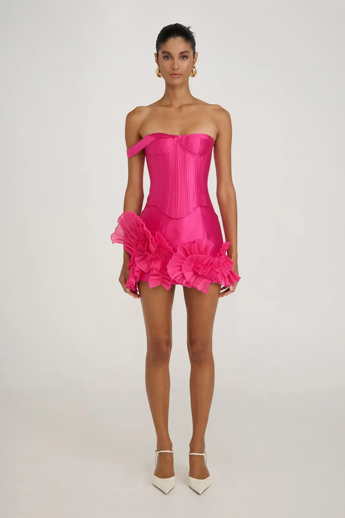 Eliya The Label Jenaya Top  and Kerrie Skirt Set Magenta Size M/Au 10 - Image 1