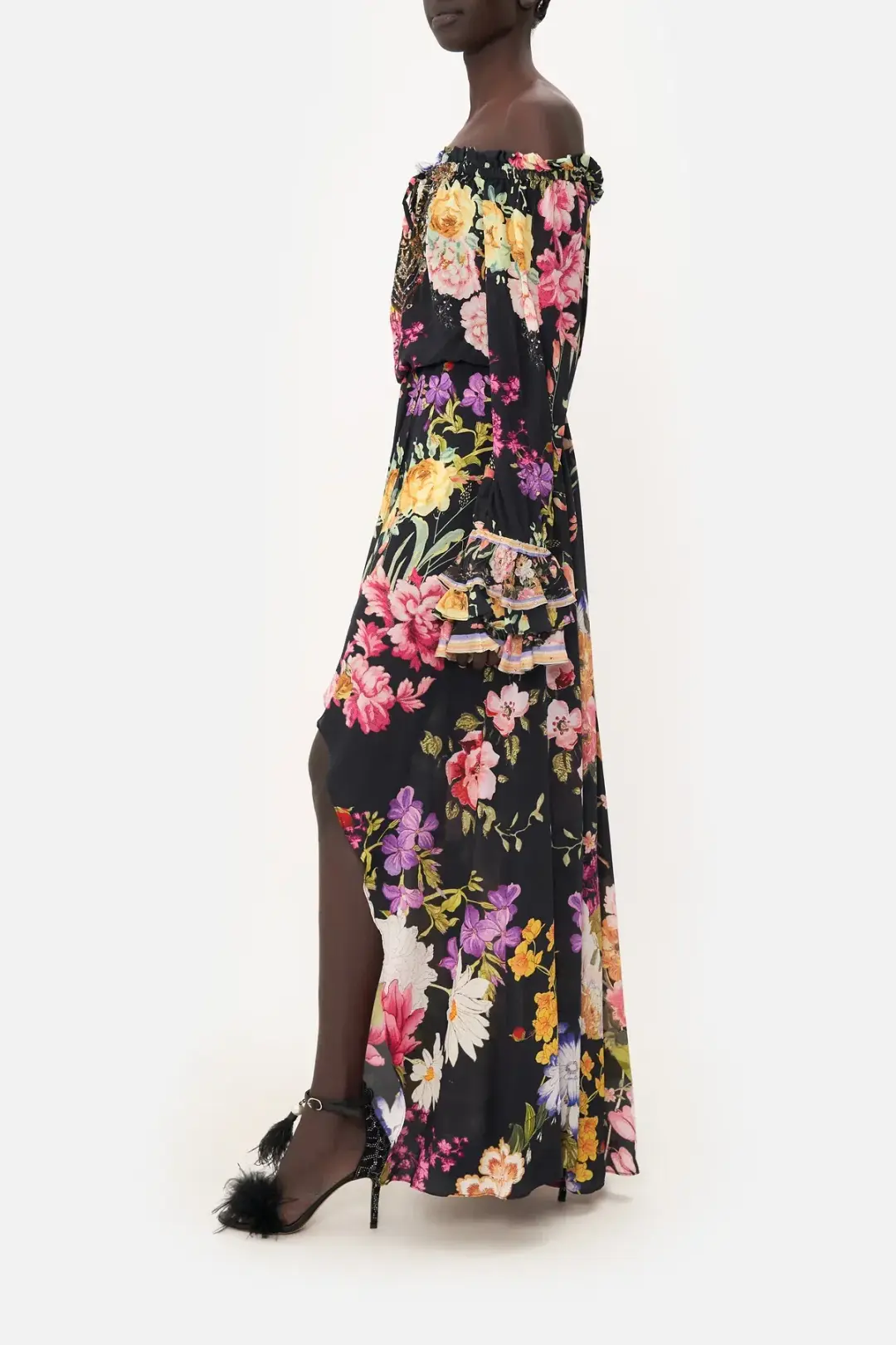 Camilla Drop Shoulder Split Maxi Dress Libertine Lady Size 16 for rent on The Volte - main image