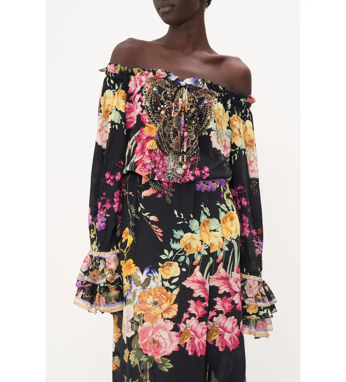 Camilla Drop Shoulder Split Maxi Dress Libertine Lady Size 16 - Image 2