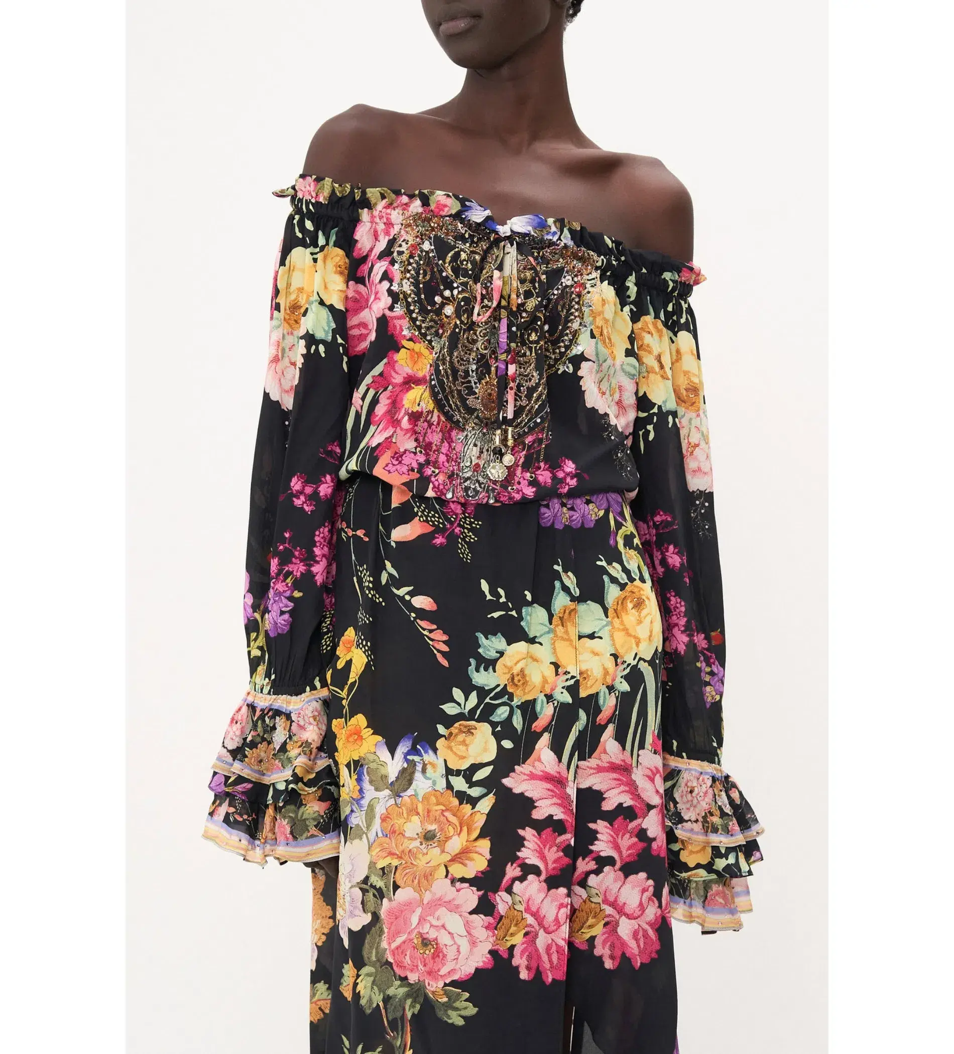 Camilla Drop Shoulder Split Maxi Dress Libertine Lady Size 16 - Image 2