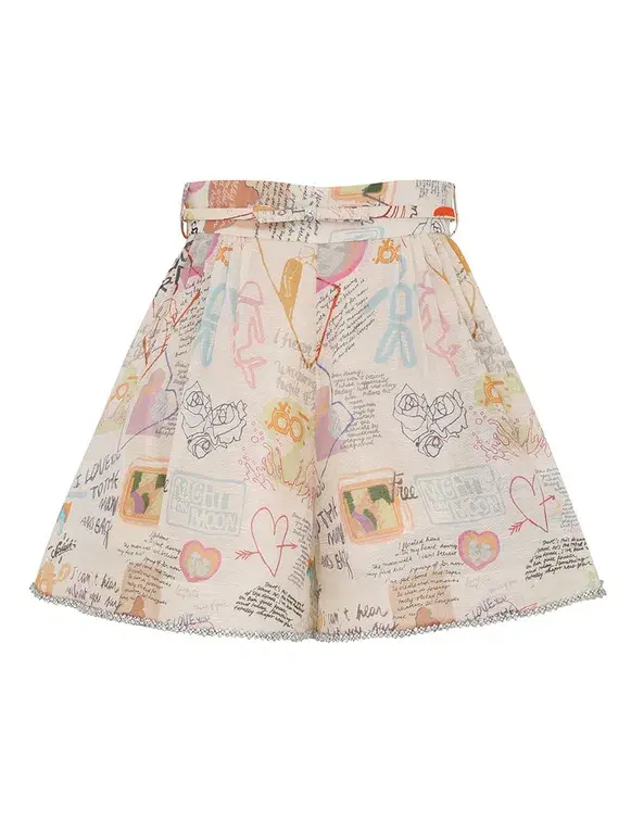 Zimmermann Crush Shirt, Bodice And Shorts In Set Dear Diary  Size 0/Au8  - Image 2
