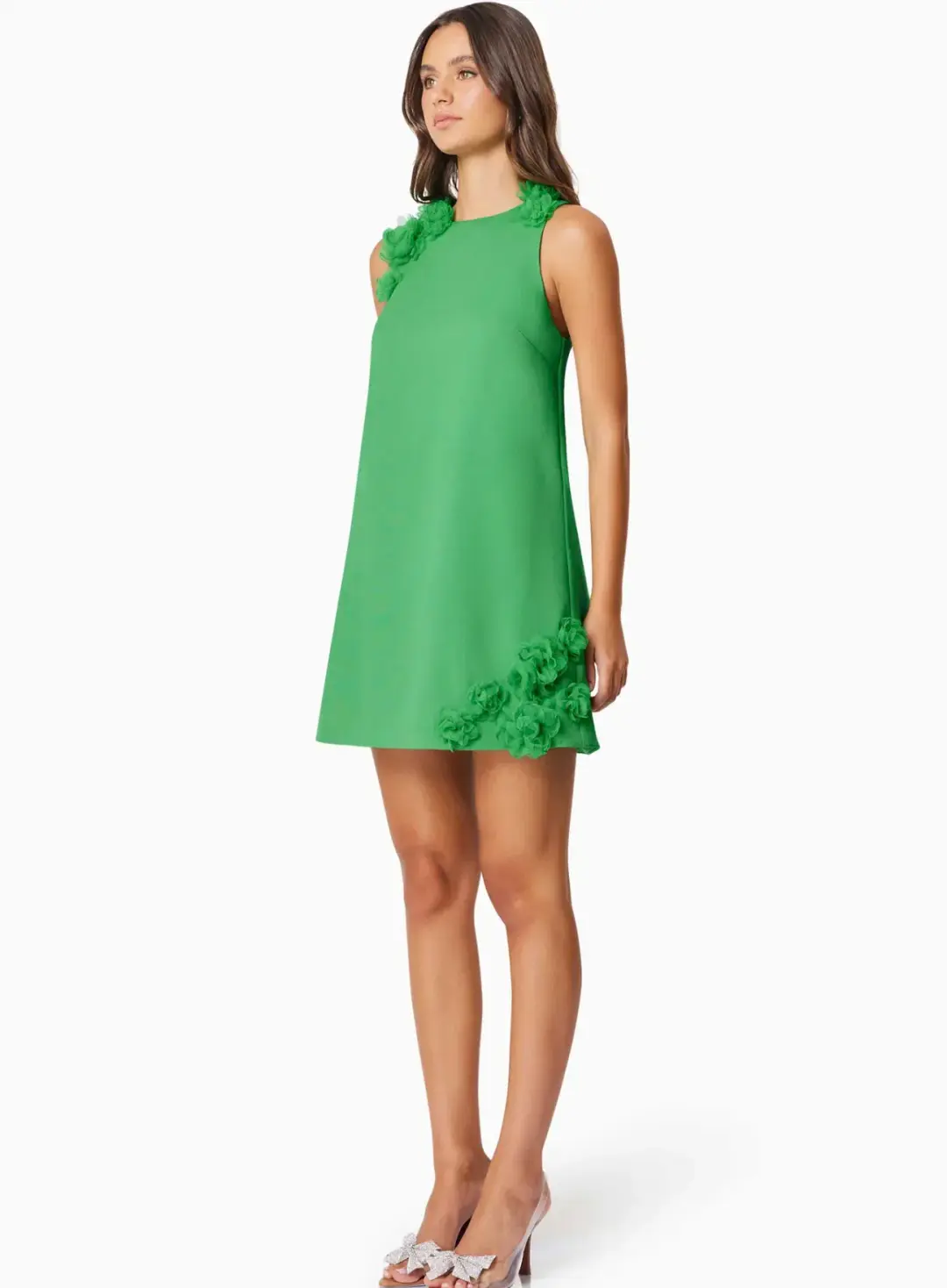 Elliatt Valeria Day Mini Dress In Green Size S / AU 8 for rent on The Volte - main image