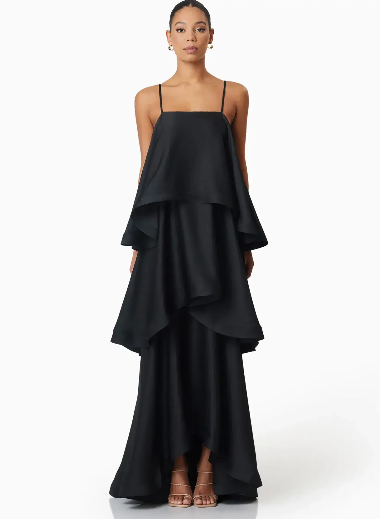 Elliatt Tilly Tiered Maxi Dress in Black Size S / AU 8 - Image 1