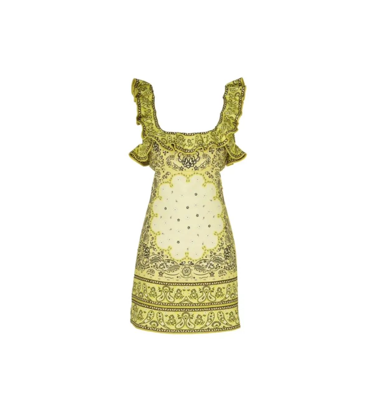Zimmermann Matchmaker Frill Mini Dress Yellow Bandana Size 3 / AU 14 - Image 5
