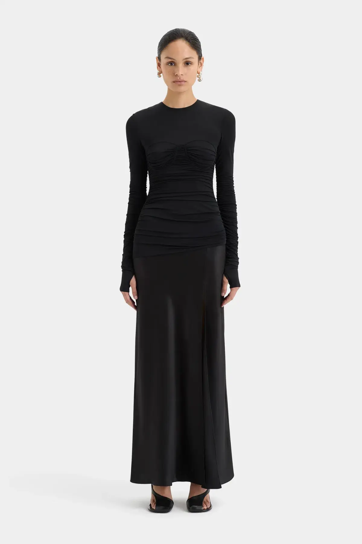 Sir The Label Alessia Draped Gown Black Size 2 / AU 12 - Image 1