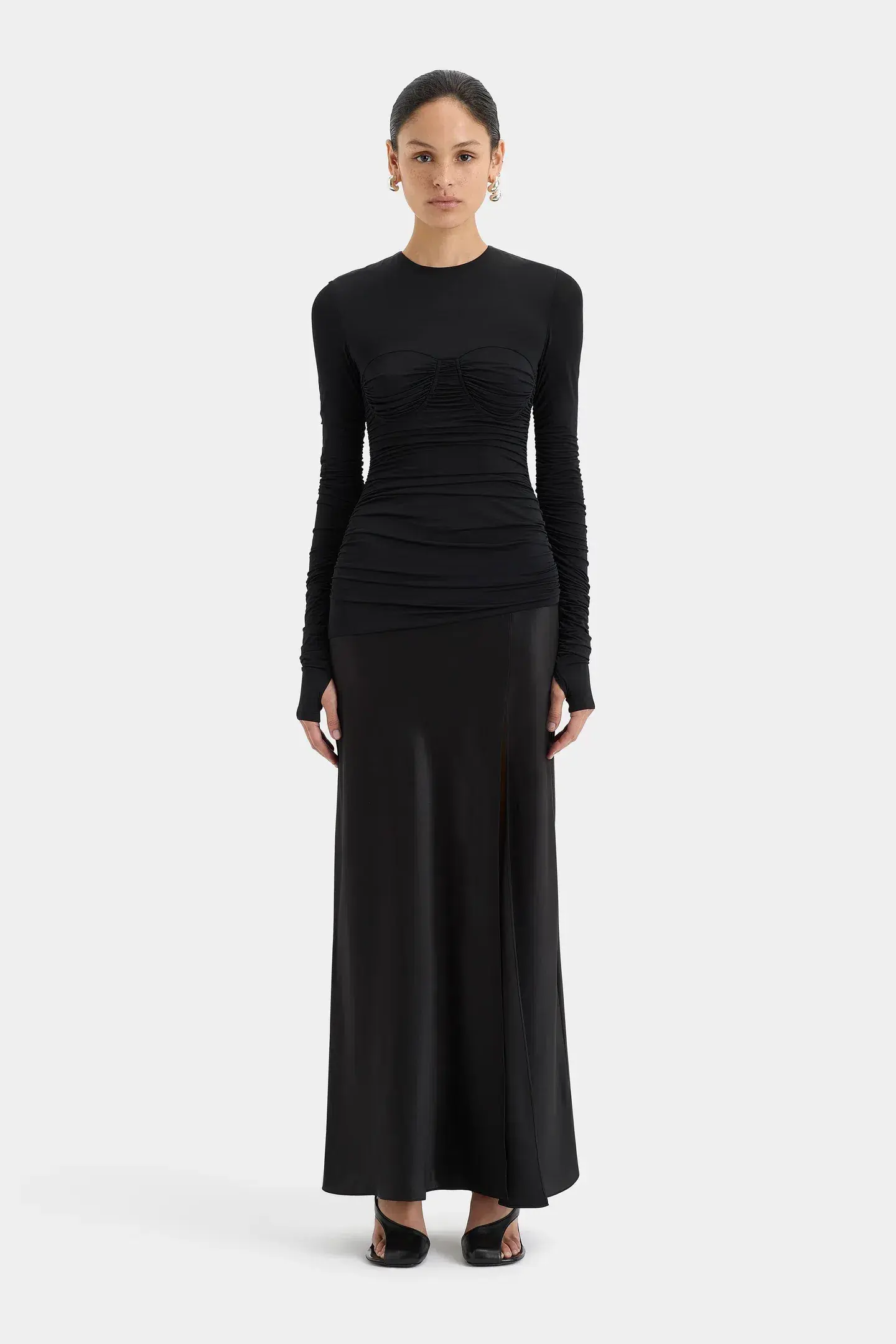 Sir The Label Alessia Draped Gown Black Size 2 / AU 12 - Image 1