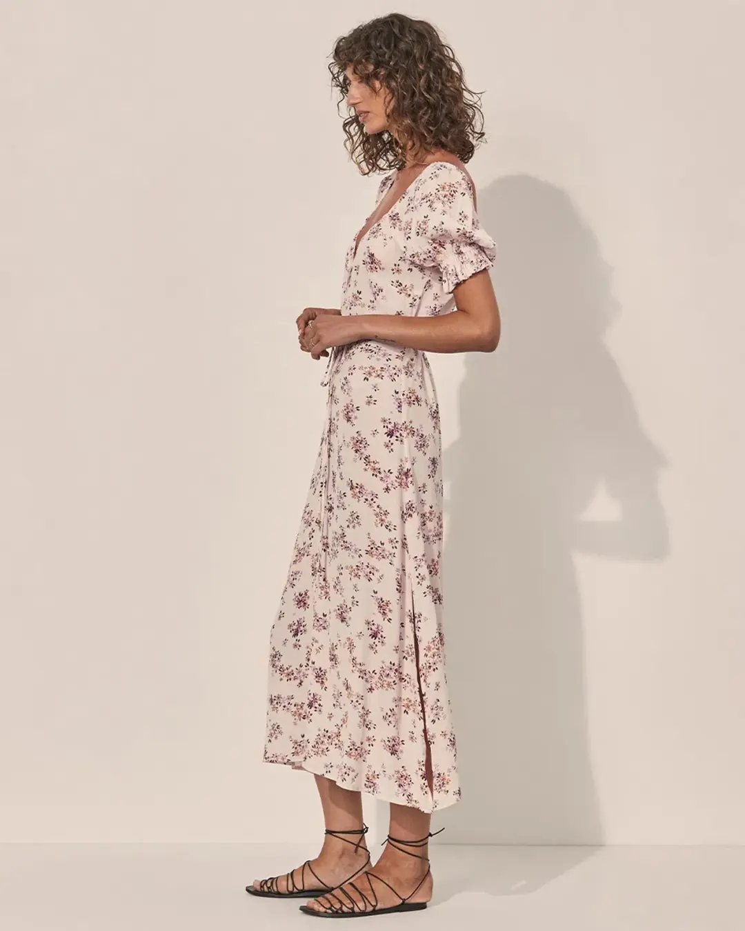 Kivari Edie Button Through Midi Dress Floral Size 16 for rent on The Volte - main image