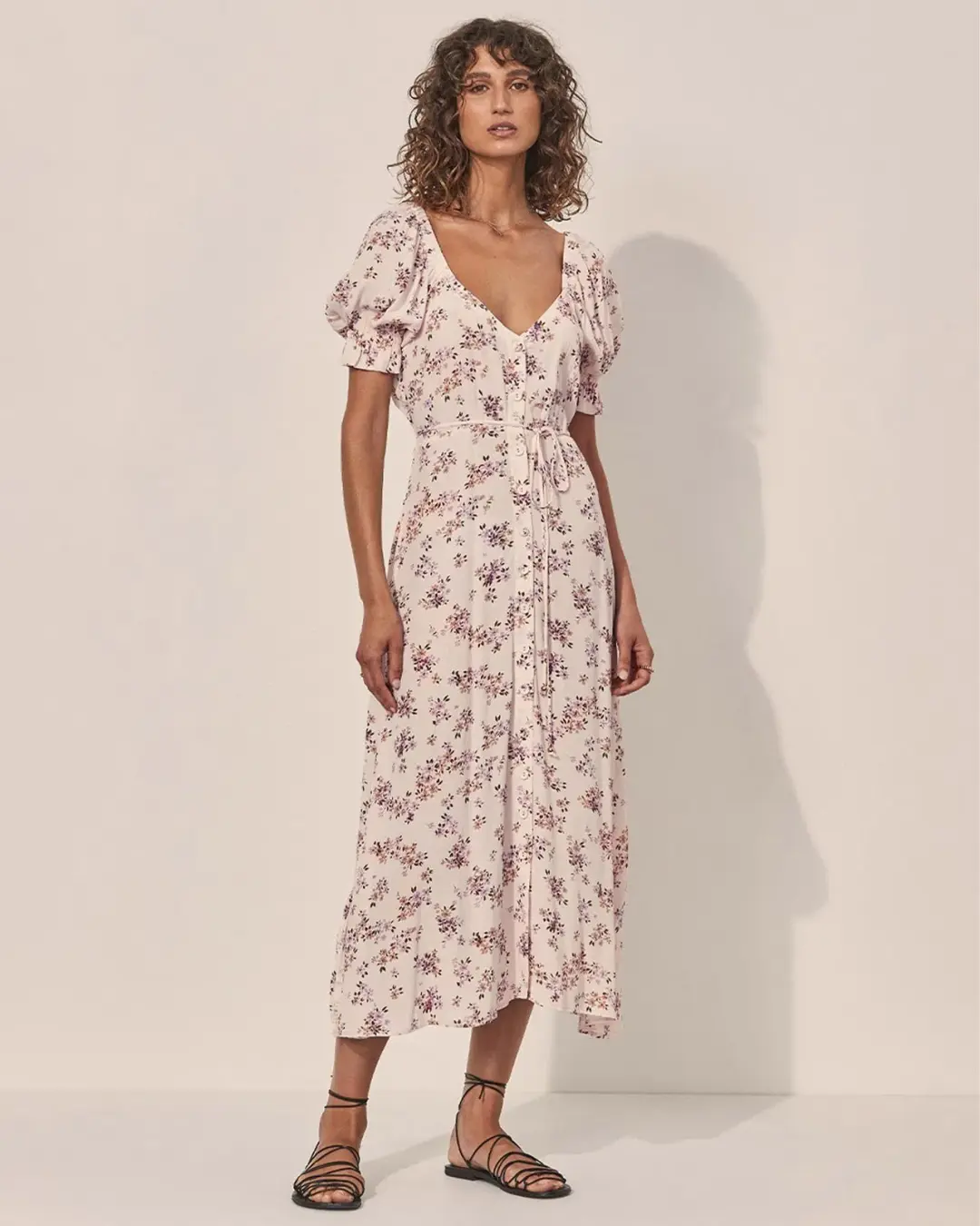 Kivari Edie Button Through Midi Dress Floral Size 16 for rent on The Volte - main image