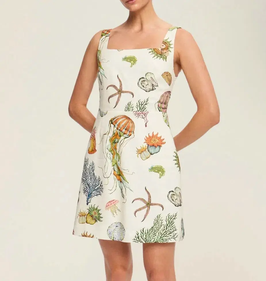 Alemais Sea Mini Dress Print Size 8 - Image 3