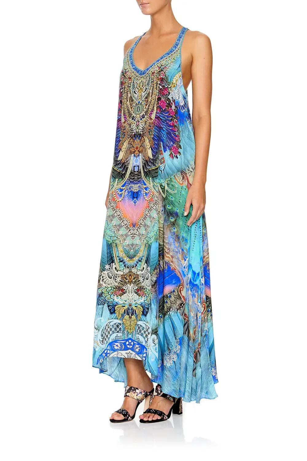 Camilla V Neck Racer Back Maxi Dress Freedom Flight Size S / AU 10 - Image 4