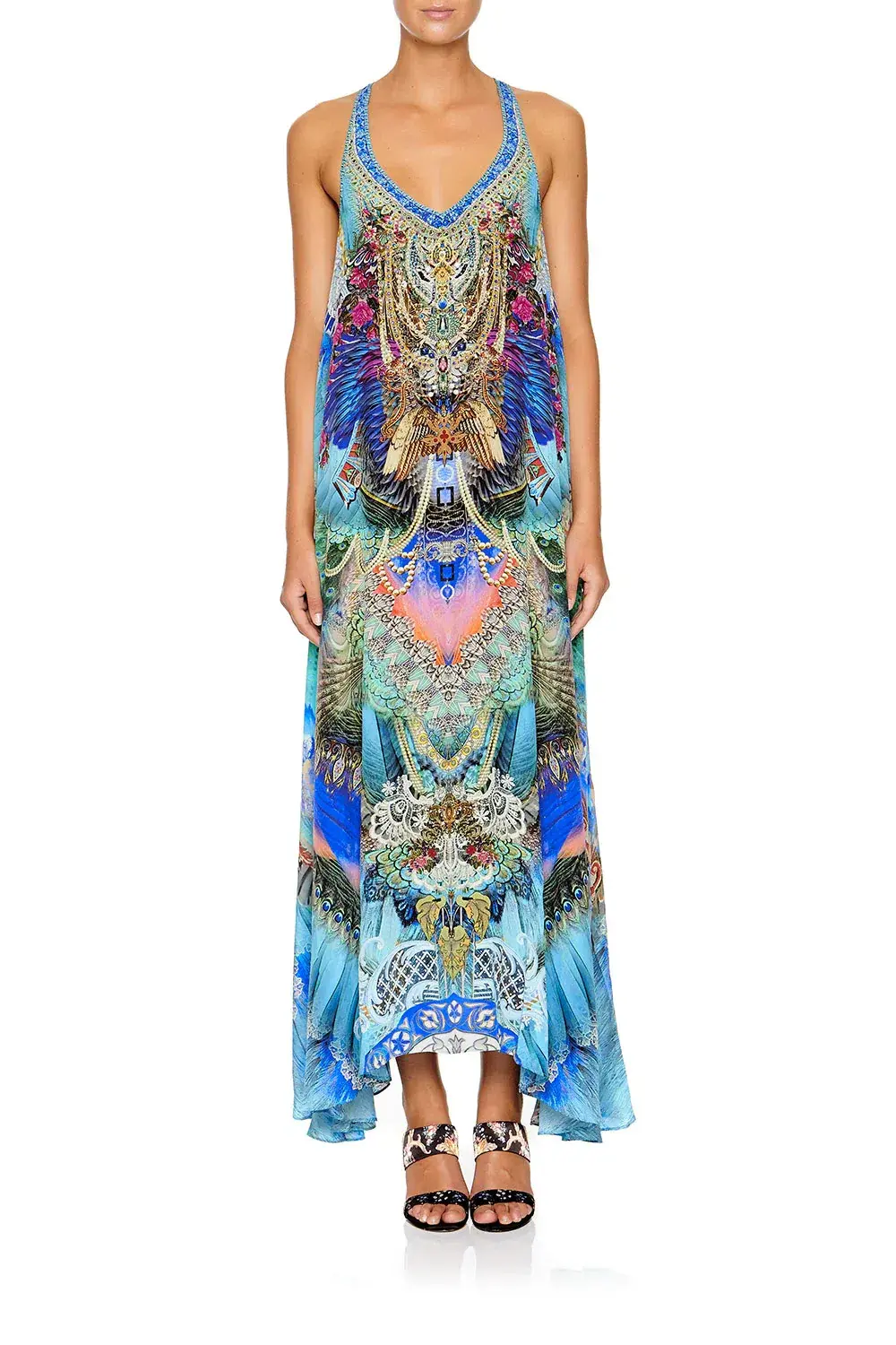 Camilla V Neck Racer Back Maxi Dress Freedom Flight Size S / AU 10 - Image 1