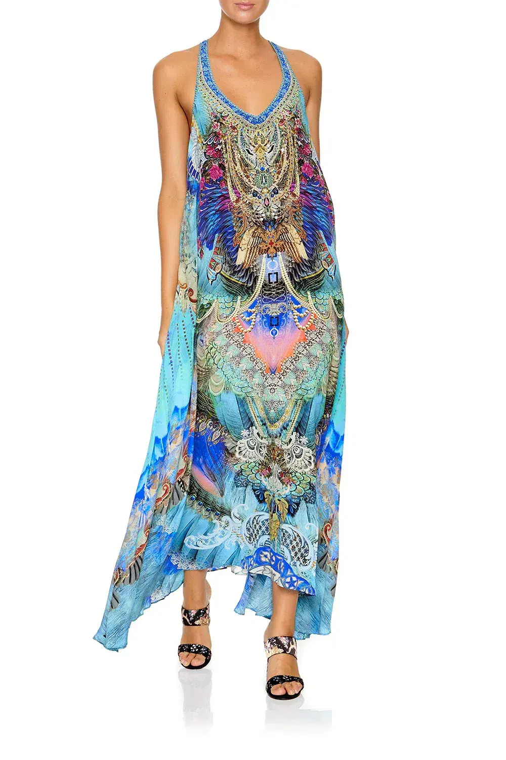 Camilla V Neck Racer Back Maxi Dress Freedom Flight Size S / AU 10 - Image 2
