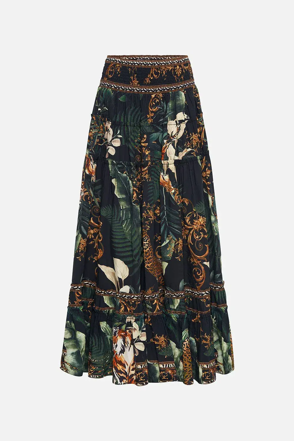 Camilla 4 Tiered Gathered Maxi Skirt Easy Tiger Size M / AU 12 - Image 6