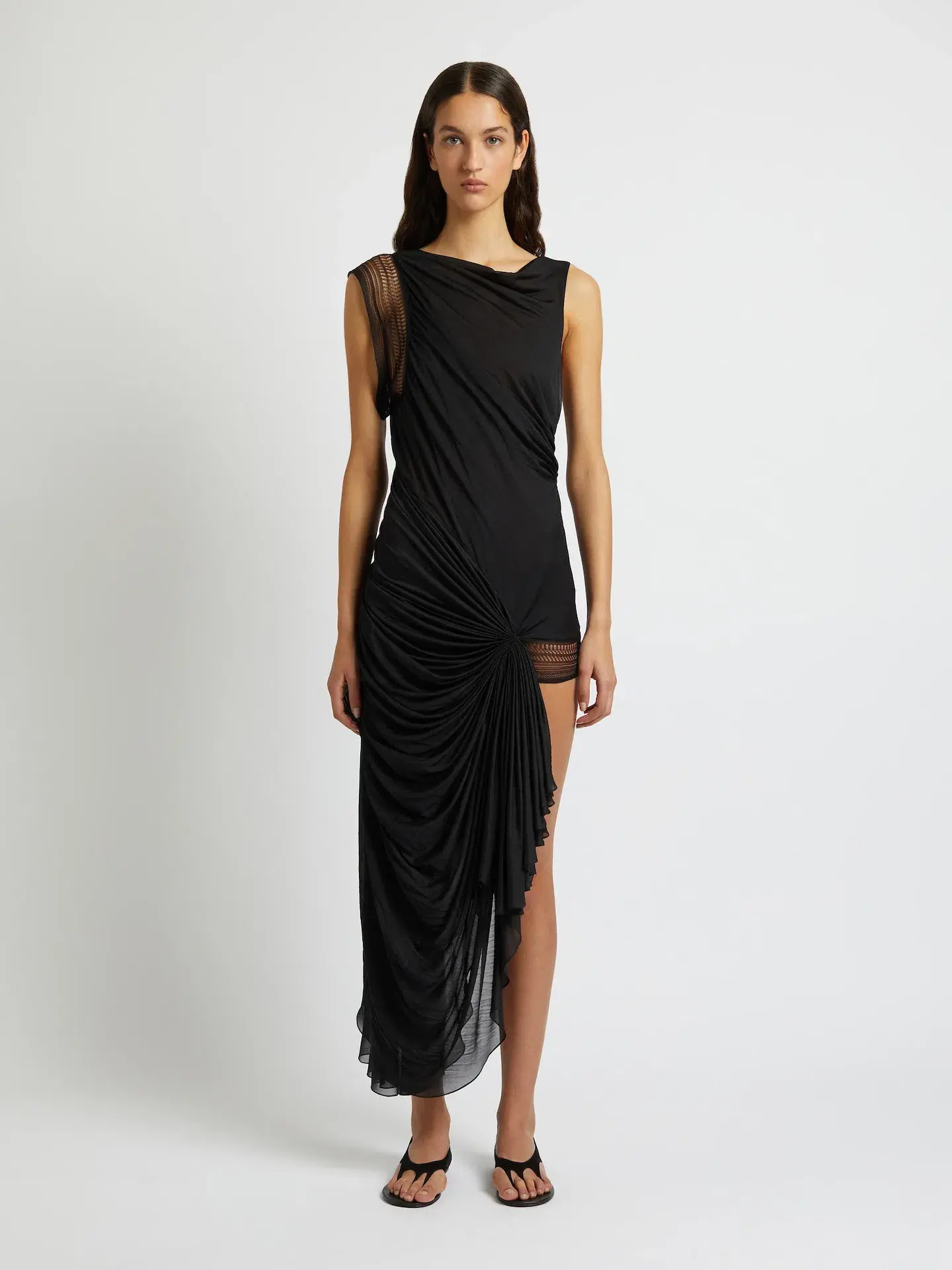 Christopher Esber Galathea Asymmetrical Maxi Dress Black Size XS / AU 6 - Image 1