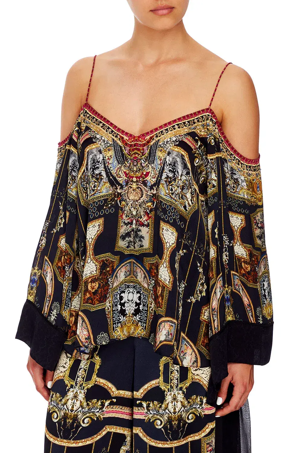 Camilla Flare Sleeve Top Midnight Meeting Size M / AU 12 - Image 5