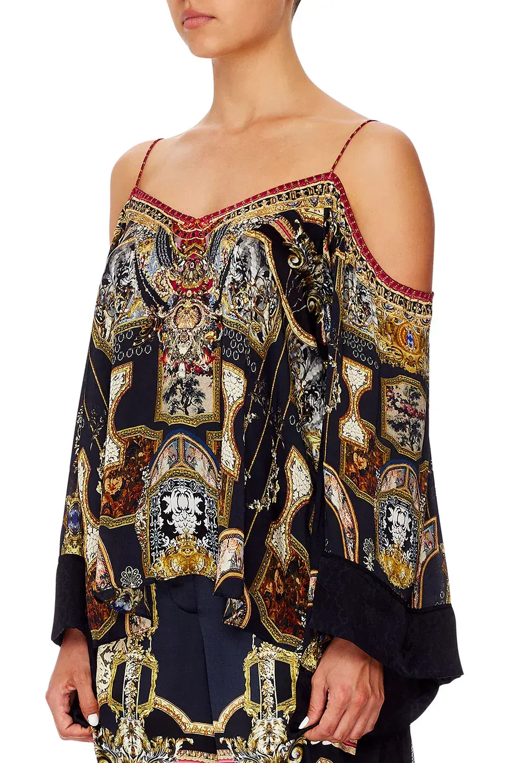 Camilla Flare Sleeve Top Midnight Meeting Size M / AU 12 - Image 4