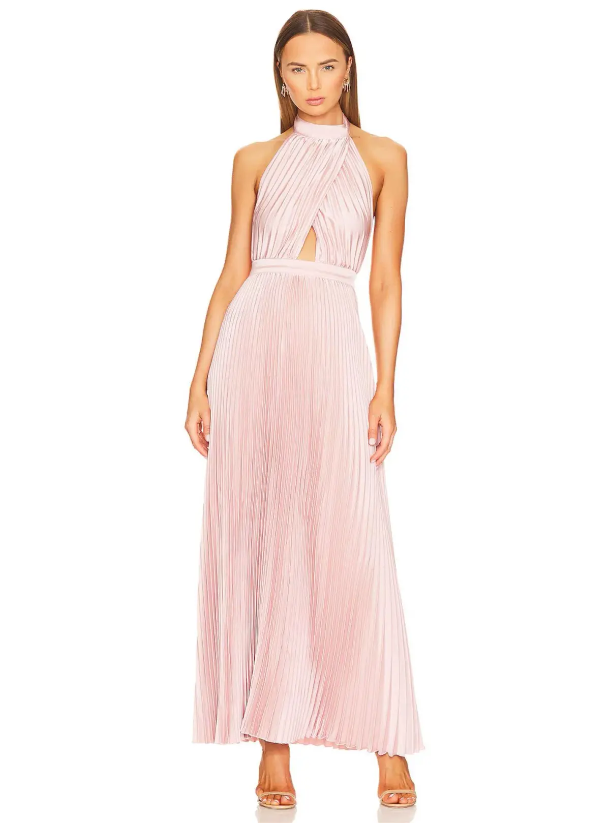 L'Idee Renaissance Split Gown Ballet Pink Size 6 - Image 3