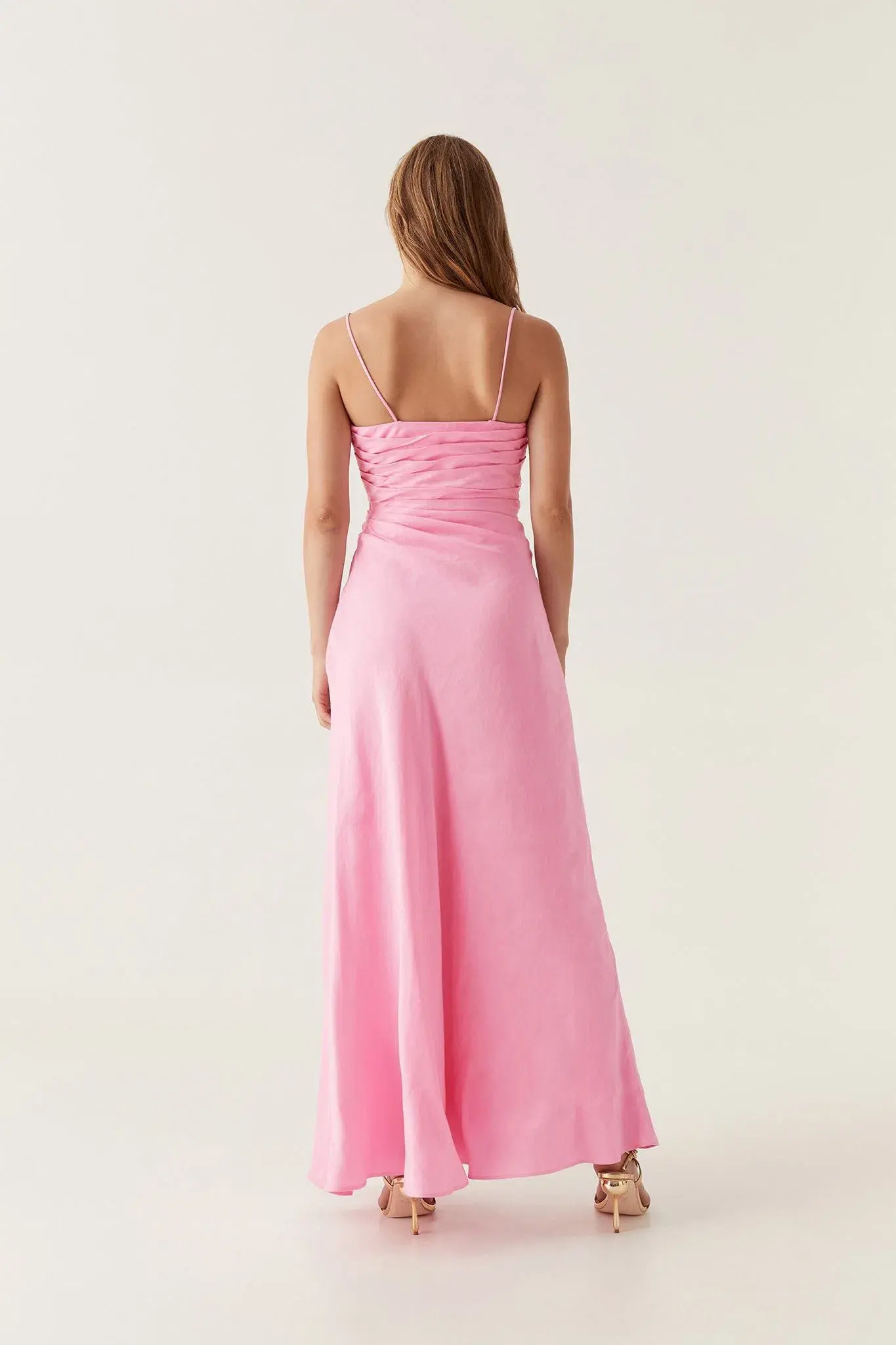 Aje Clarice Draped Maxi Dress Bon Bon Pink Size 6 - Image 2