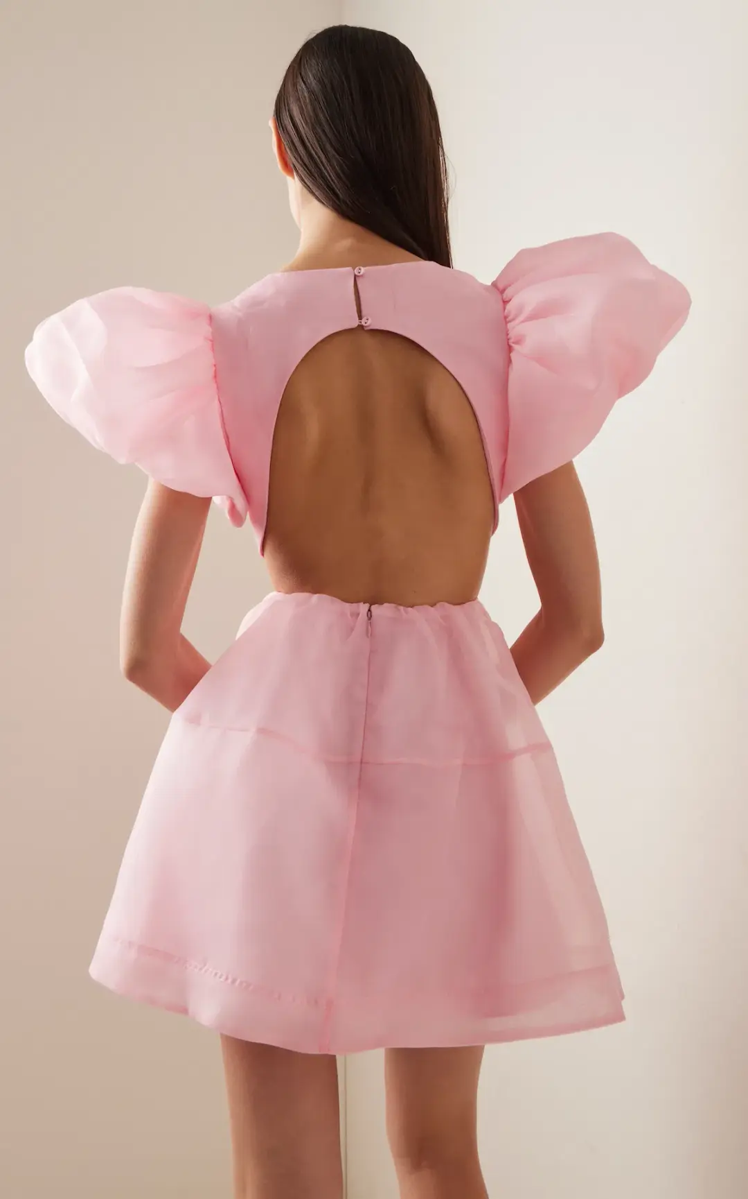 Aje Simplicity Cut Out Mini Dress Ballet Pink Size 6 for rent on The Volte - main image