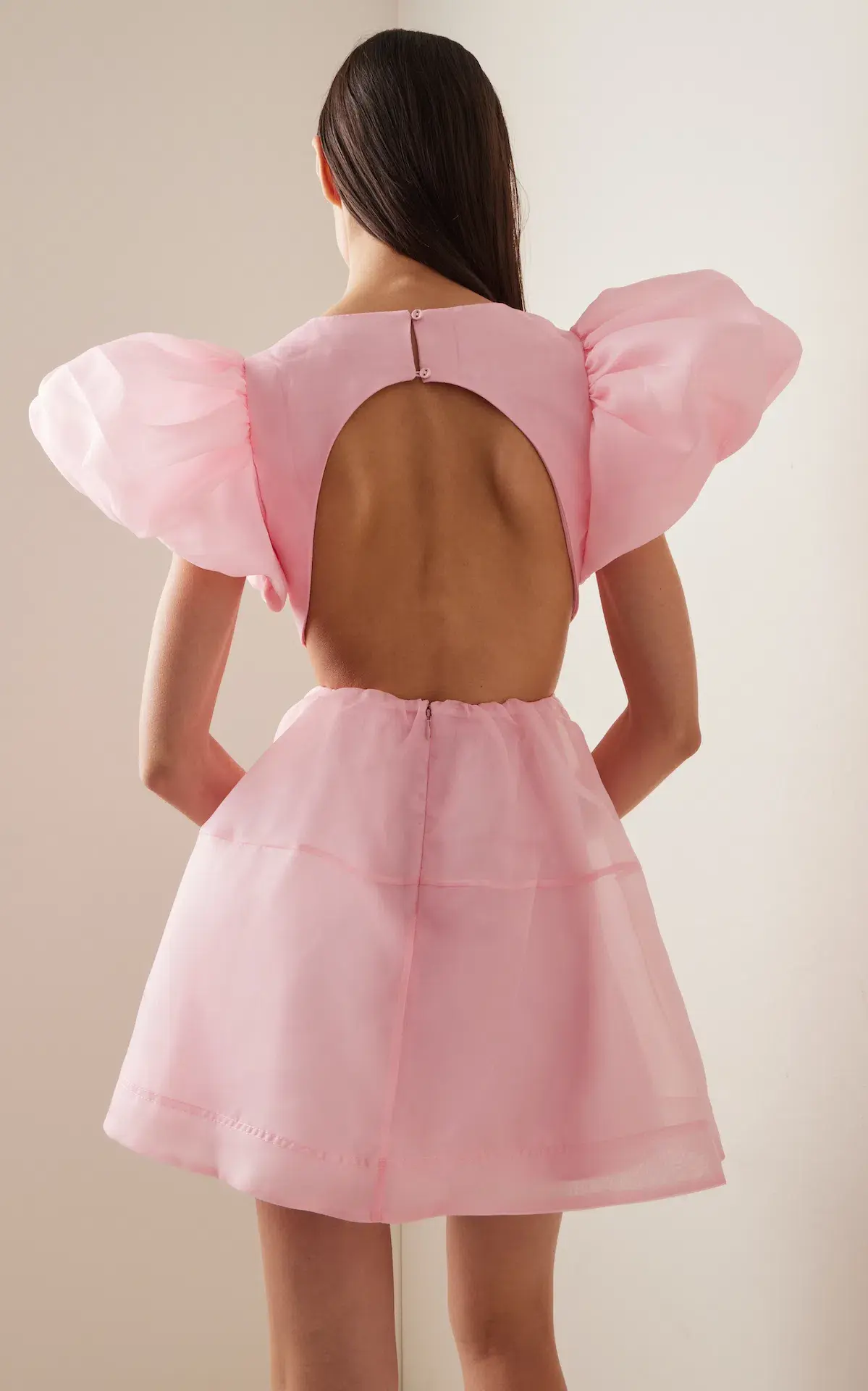 Aje Simplicity Cut Out Mini Dress Ballet Pink Size 6 - Image 3