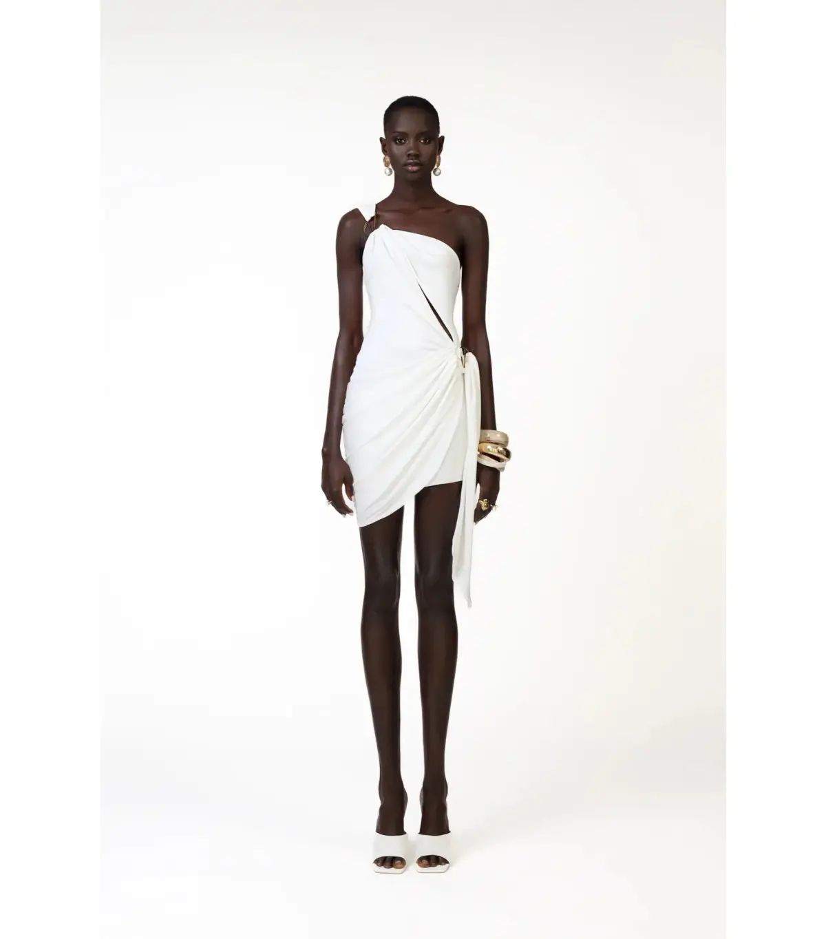 Khanums Klex Mini Dress Ivory Size AU 8 - Image 1