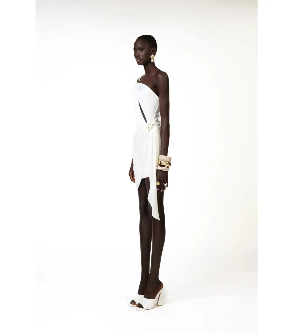 Khanums Klex Mini Dress Ivory Size AU 8 - Image 3