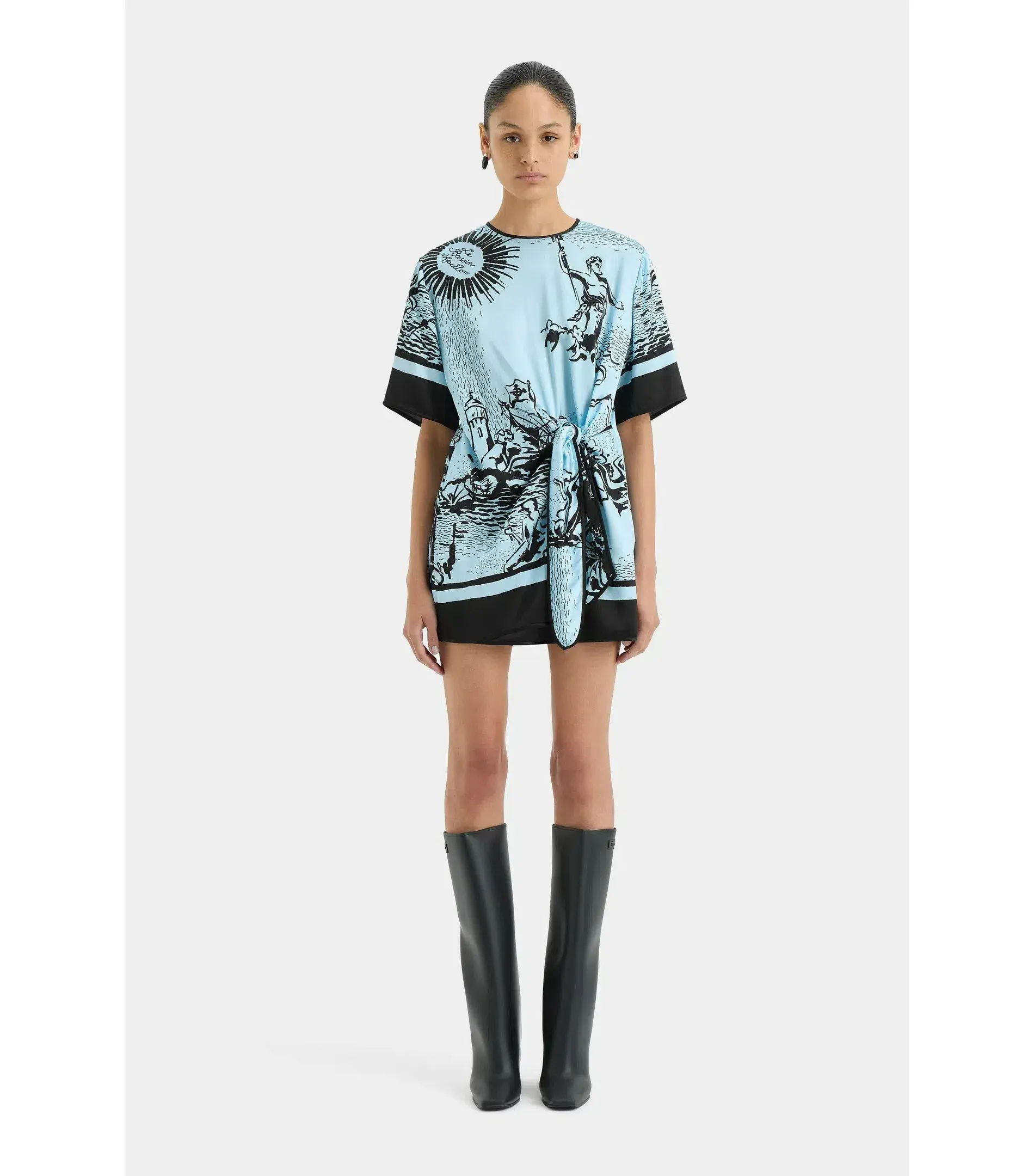 Sir the Label The Dreamwood Mini Dress in Brise Soleil Size AU 12 - Image 1