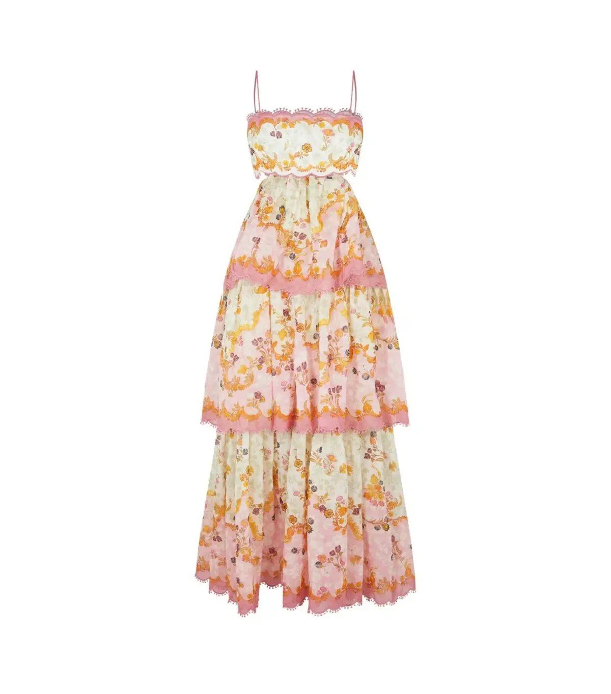 Zimmermann Laurel Frill Midi Dress Floral Size 3 / AU 10-12 - Image 4