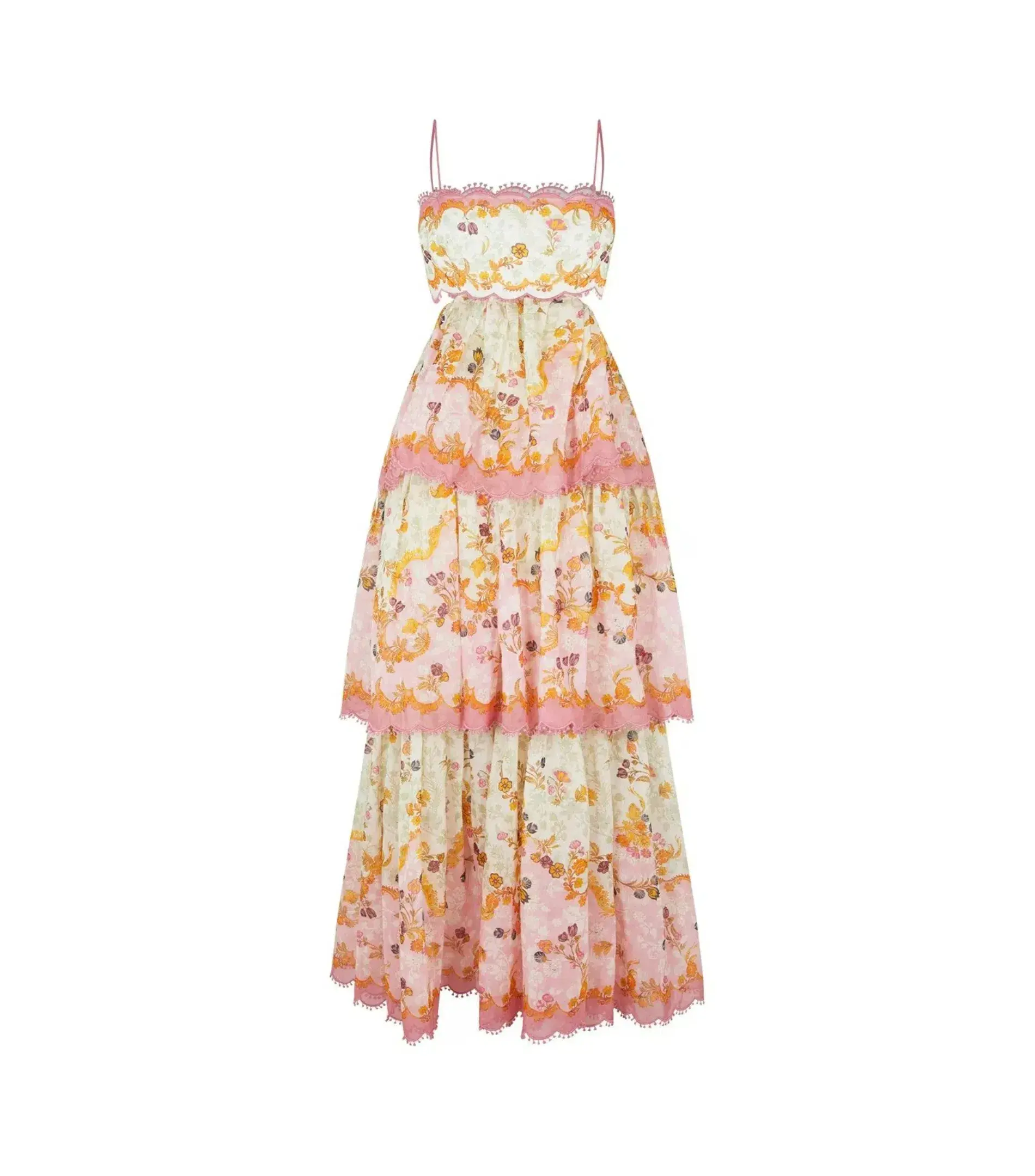 Zimmermann Laurel Frill Midi Dress Floral Size 3 / AU 14 - Image 4