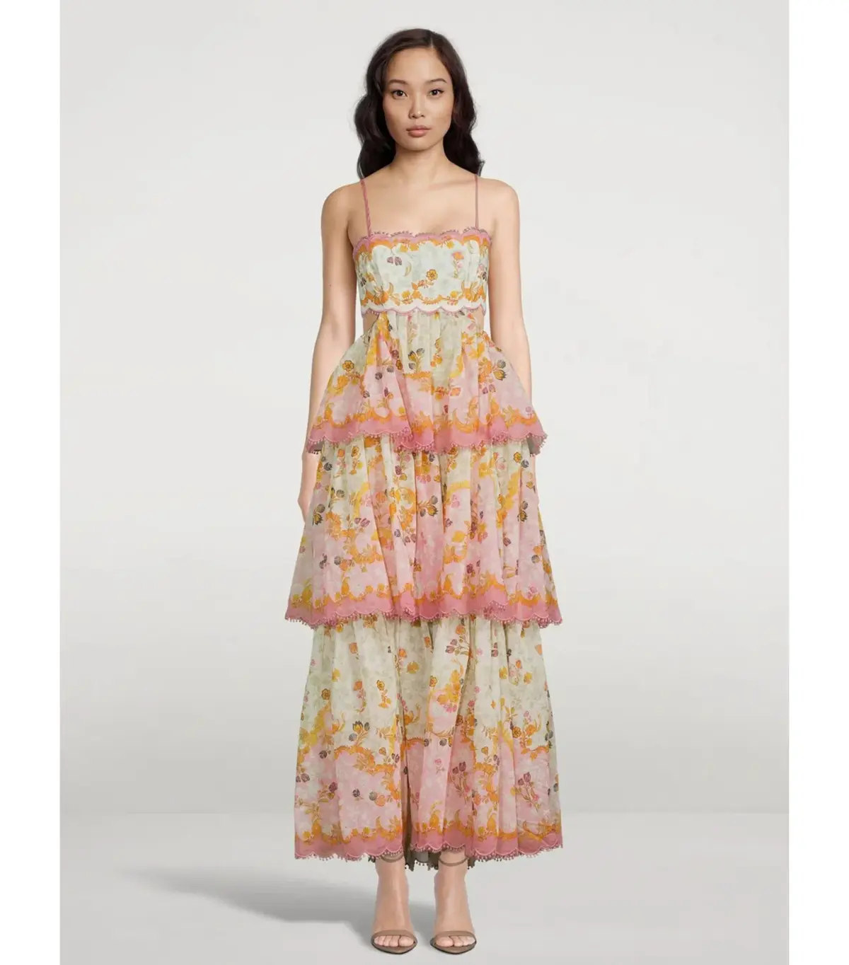 Zimmermann Laurel Frill Midi Dress Floral Size 3 / AU 10-12 - Image 1