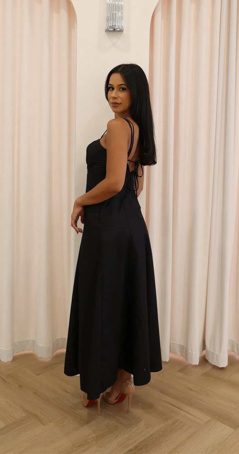 Sofia Irina Maxi Cut Out Dress Black Size M / AU 10 for rent on The Volte - main image