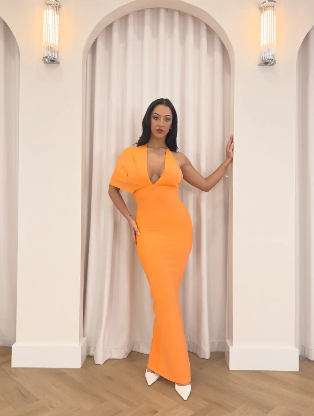 Catwalk Connection Lucia Bandage Dress Orange Size S / AU 8 for rent on The Volte - main image