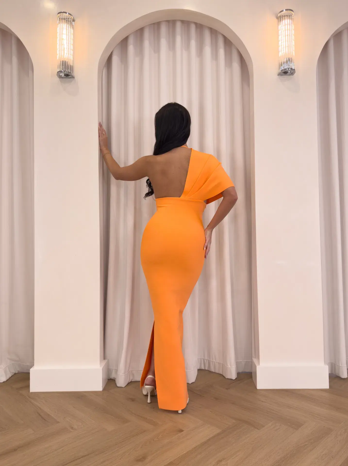Catwalk Connection Lucia Bandage Dress Orange Size S / AU 8 - Image 2