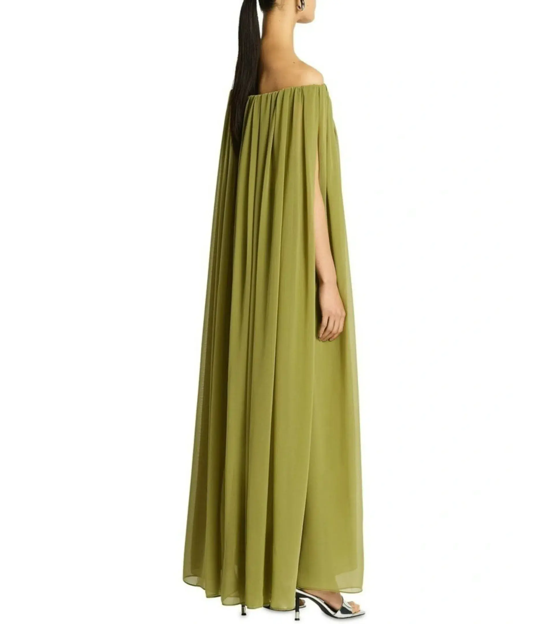 Sass & Bide Claret Maxi Dress Olive Green Size AU 6 - Image 6