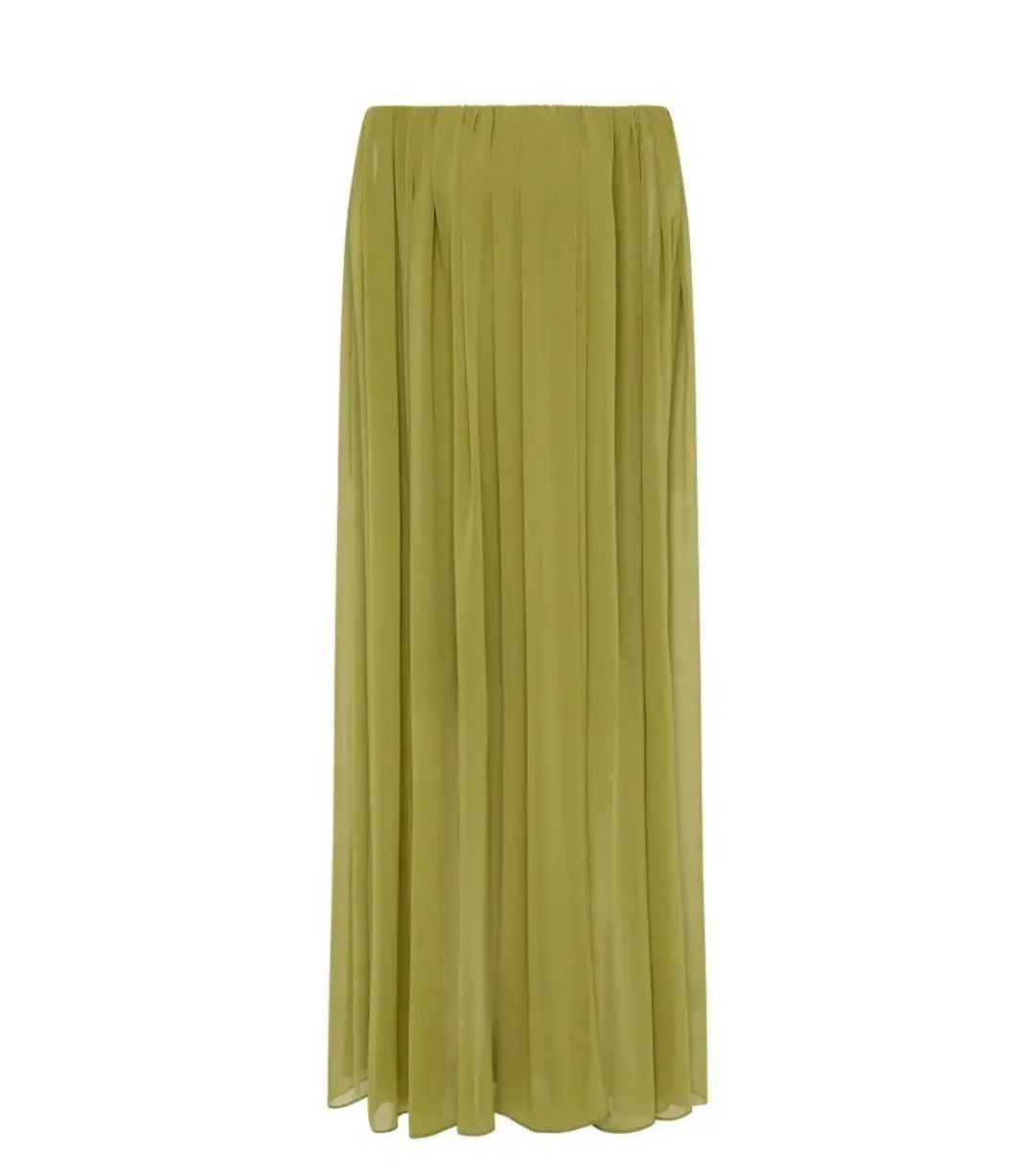 Sass & Bide Claret Maxi Dress Olive Green Size AU 6 for rent on The Volte - main image